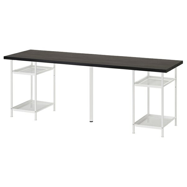 [IKEA/イケア/通販]LAGKAPTEN ラグカプテン / SPAND スペンド デスク, ブラックブラウン/ホワイト[6](a)(99568531)