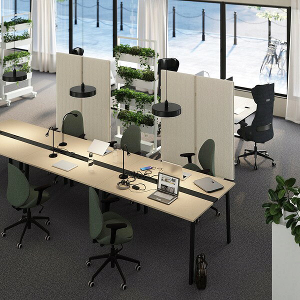 [IKEA/イケア/通販]MITTZON ミッツォーン 会議用テーブル, バーチ材突き板/ブラック[4](a)(29533385) [2]