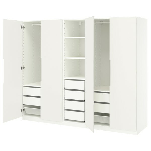[IKEA/イケア/通販]PAX パックス / TONSTAD トンスタード ワードローブコンビネーション, ホワイト/オフホワイト[28](a)(69549898)