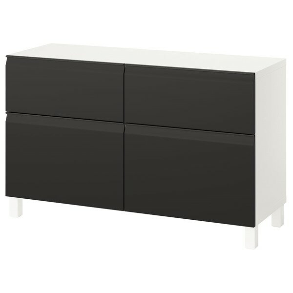 [IKEA/イケア/通販]BESTA ベストー 収納コンビネーション 扉/引き出し付き, ホワイト 