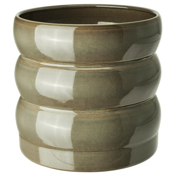 [IKEA/イケア/通販]HASSELBUKETT ハッセルブケット 鉢カバー, 室内/屋外用/グリーン/ブラウン[A](b)(20595919)