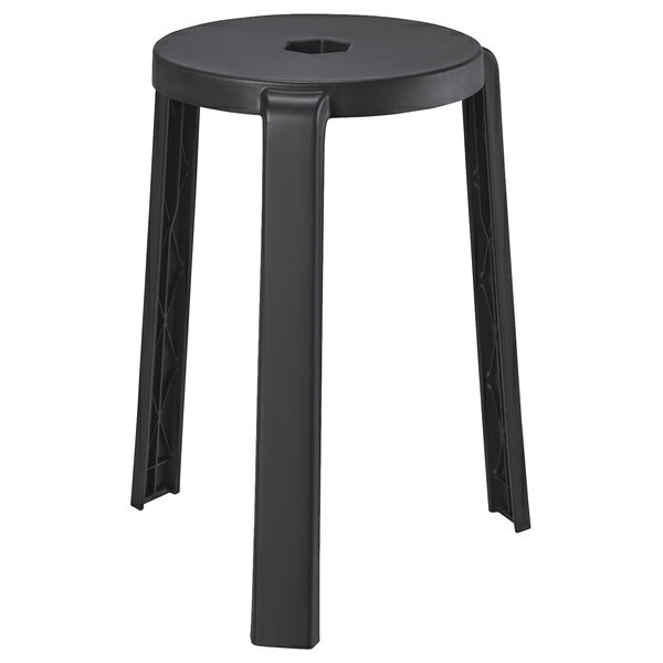 [IKEA/イケア/通販]IBBARBO イッバルボー スツール, ダークグレー[D](b)(00571537)