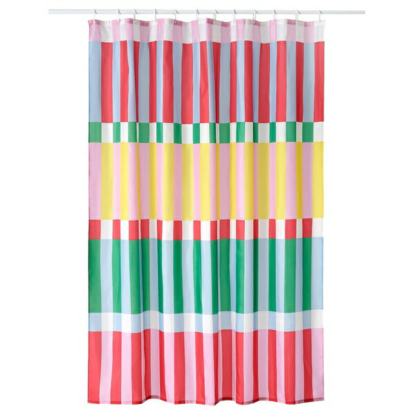 [IKEA/イケア/通販]BANJANTRAD バンヤントレード シャワーカーテン, マルチカラー[A](b)(50594145)