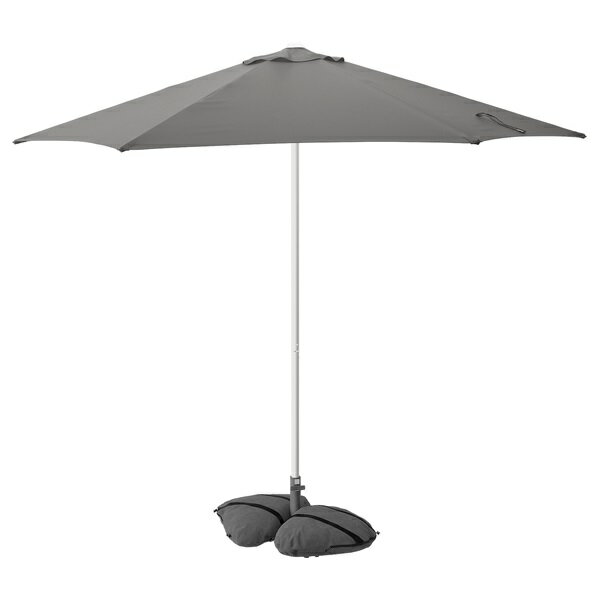 [IKEA/イケア/通販]HOGON ホーゴーン / IGGON イッゴーン パラソル 土台付, グレー/ダークグレー[HD](a..