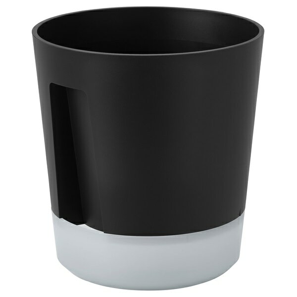 [IKEA/イケア/通販]VARDTRAD ヴォルドトレド 自動水やり機能付き植木鉢, 室内/屋外用 透明/チャコール[AA](e)(80570869)