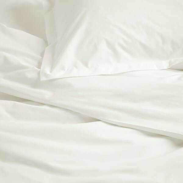 [IKEA/イケア/通販]HAMPFLOCKEL ハムプフロッケル 掛け布団カバー&枕カバー(枕カバー2枚), ホワイト, 200x200/50x60 cm[A](a)(90606373) [2]