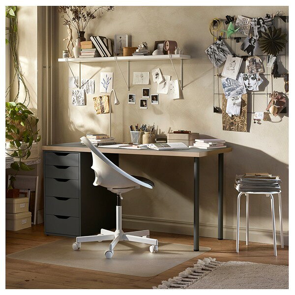 [IKEA/イケア/通販]LAGKAPTEN ラグカプテン / ALEX アレクス デスク, グレー/木目調, 140x60 cm[4](d)(99585385) [3]