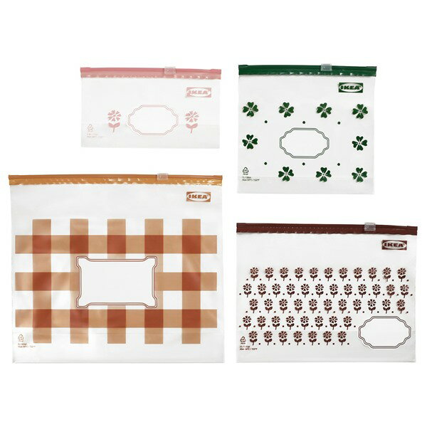 [IKEA/イケア/通販]KOSSEBAR ショッセベール フリーザーバッグ, 柄ミックス[B](b)(30599262)