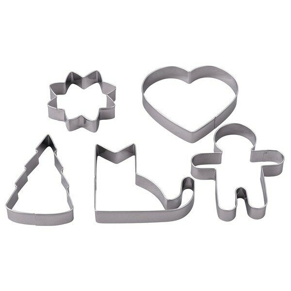 [IKEA/イケア/通販]VINTERFINT ヴィンテルフィント クッキー型5個セット, 形ミックス ステンレススチール[A](a)(20603556)