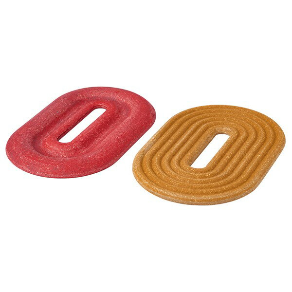 [IKEA/イケア/通販]ELDSTJART エルドシェルト 鍋敷き2点セット, 楕円形/ライトブラウン レッド, 26x16 ..