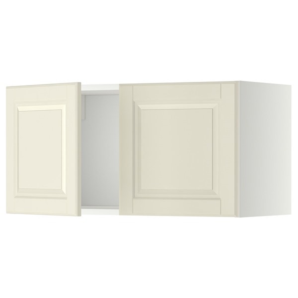 洋タンス, クローゼット - [IKEA/イケア/通販]METOD メトード ウォールキャビネット 扉2枚付き, ホワイト/ボードビーン オフホワイト, 80x37x40 cm[5](a)(59453141)