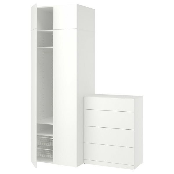 Wall Furniture - [IKEA/イケア/通販]LASTARE ラスタレ ワードローブコンビネーション, ホワイト, 160x62x236 cm[13](69603649)