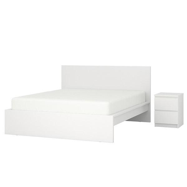 乐天商城 - [IKEA/イケア/通販]MALM マルム ベッドルーム家具2点セット, ホワイト, 140x200 cm[6](39488274)