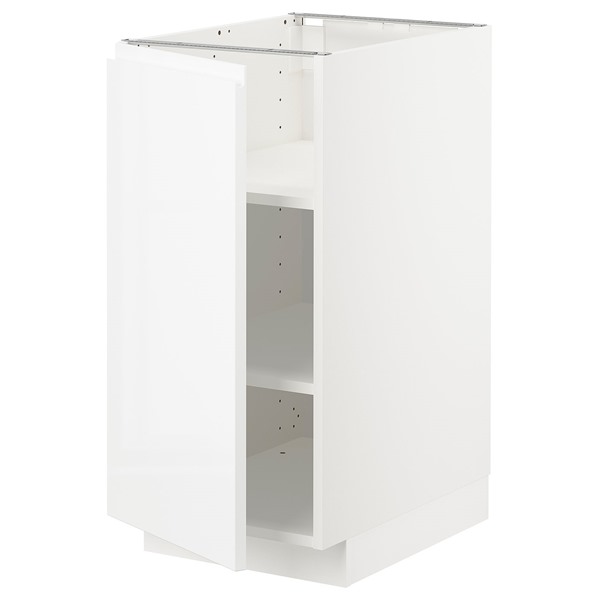 [IKEA/イケア/通販]METOD メトードベースキャビネット 棚板付き, ホワイト/ヴォックストルプ ハイグロス/ホワイト,40x60x80 cm[4](89449299)
