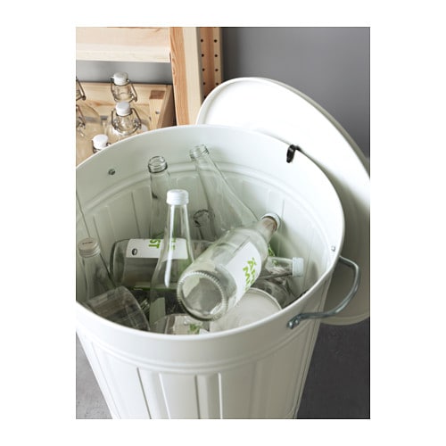 [IKEA/イケア/通販]KNODD クノッド ふた付きゴミ箱, ホワイト[DC](c)(50171768)