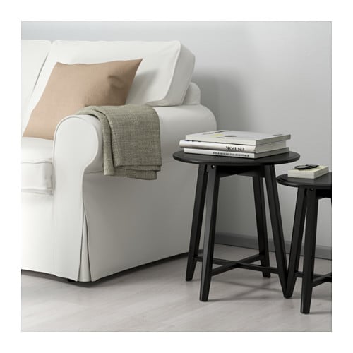 [IKEA/イケア/通販]KRAGSTA クラーグスタ ネストテーブル2点セット, ブラック[D](b)(10353058)