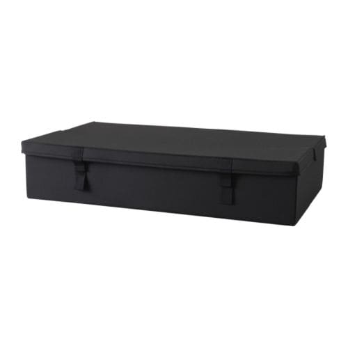 【写真付きレビュー】【IKEA/イケア/通販】 LYCKSELE リクセーレ 収納ボックス 2人掛けソファベッド用, ブラック(c