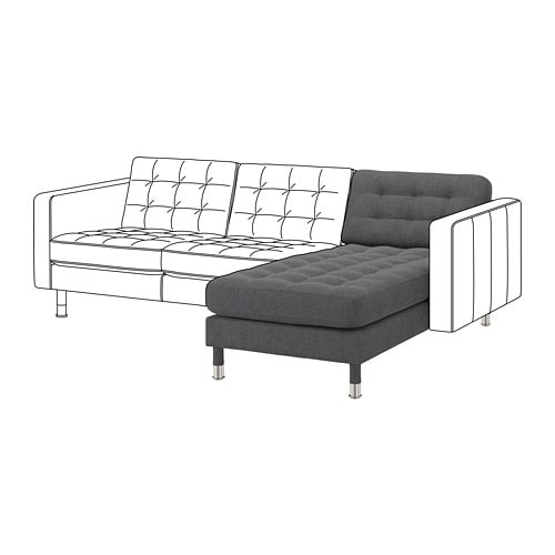 【IKEA/イケア/通販】LANDSKRONAランズクローナ追加用寝椅子,グンナレドダークグレー/メタル(S59270245)
