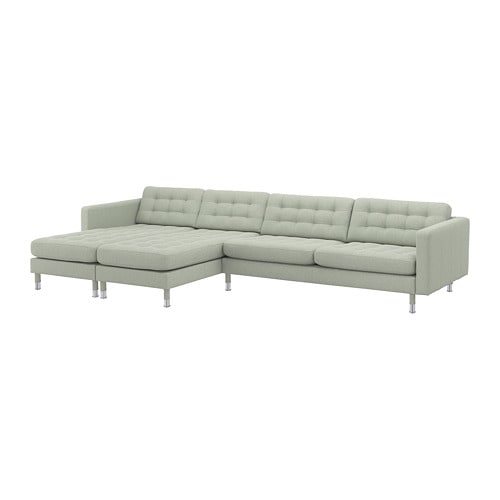 Rakuten - [IKEA/イケア/通販]LANDSKRONA ランズクローナ 5人掛けソファ, 寝椅子付き/グンナレド ライトグリーン/メタル[6](a)(19269989)