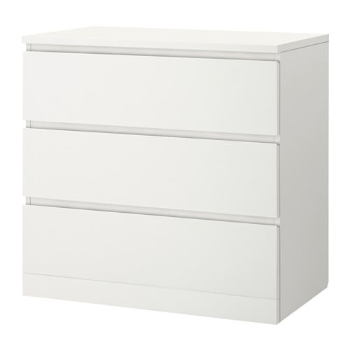 [IKEA/イケア/通販]MALM マルム チェスト（引き出し×3）, ホワイト[EE](d)(90354643)