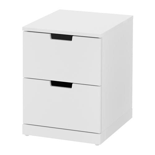 [IKEA/イケア/通販]NORDLI ノールドリ チェスト（引き出し×2）, ホワイト[DD](a)(89239828)