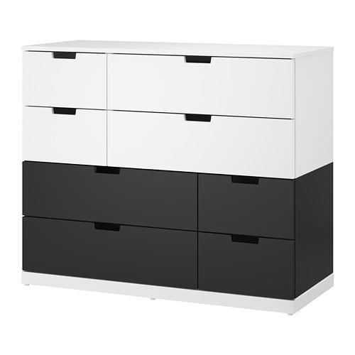 Rakuten - [IKEA/イケア/通販]NORDLI ノールドリ チェスト（引き出し×8）, ホワイト/チャコール[5](a)(79211764)