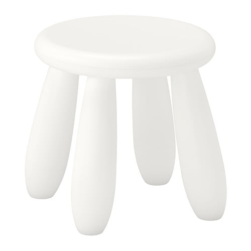【IKEA/イケア/通販】 MAMMUT マンムット 子供用スツール, 室内/屋外用 ホワイト, ホワイト(f)(30176644)の写真