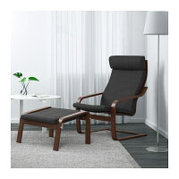 【IKEA/イケア/通販】POÄNGポエングフットスツール,ブラウン,クニーサライトベージュ(S89244684)