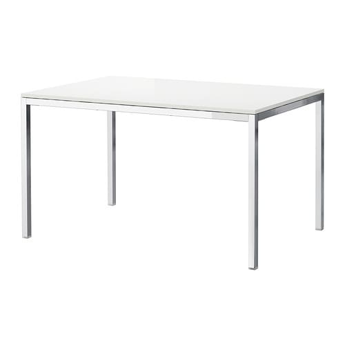 [IKEA/イケア/通販]TORSBY トールスビー テーブル, クロムメッキ/ハイグロス ホワイト[KG](a)(19931846)