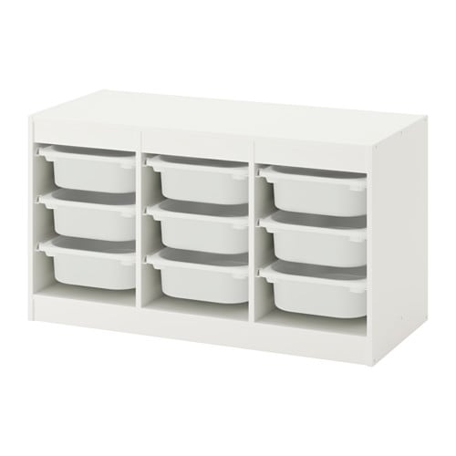 [IKEA/イケア/通販]TROFAST トロファスト 収納コンビネーション, ホワイト/ホワイト【北欧デザインの見せるおもちゃ箱。子供部屋に最適なおしゃれ収納ラック】[10](d)(39222260) その1