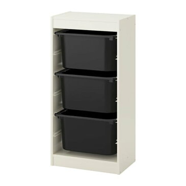 【IKEA/イケア/通販】 TROFAST トロファスト 収納コンビネーション, ホワイト, ブラック(a)(S59222424)