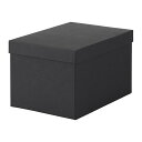 【IKEA/イケア/通販】 TJENA ティエナ 収納ボックス ふた付き, ブラック(c)(50395481)