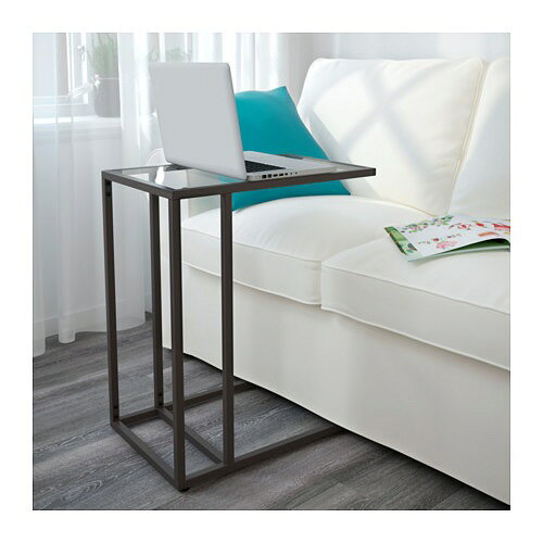 [IKEA/イケア/通販]VITTSJO ヴィットショー ラップトップスタンド, ブラックブラウン/ガラス[D](c)(80250250) [2]