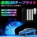 【ポイント10倍 送料無料】トヨタ カローラフィールダー ハイブリッド 車用LEDテープ LEDテープライト フットライト 足元灯 フルカラー イルミネーション16000色 48SMD RGB WeCar