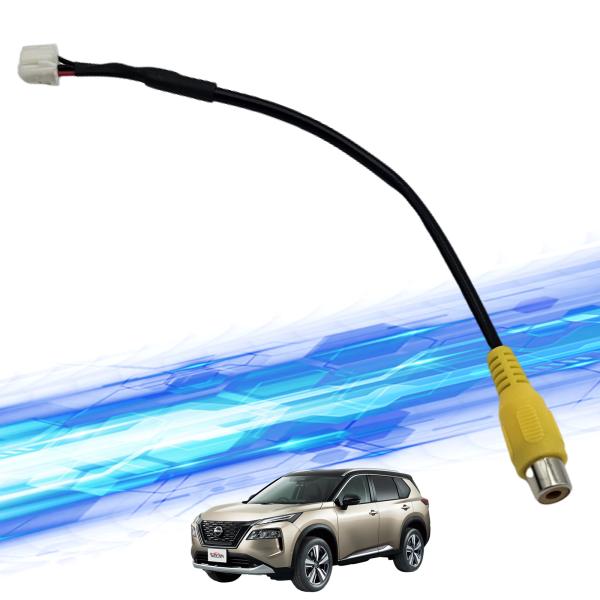 エクストレイル バックカメラ アルパイン アダプター 変換 RCA 6ピン ハーネス 接続 wecar