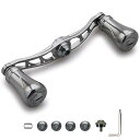 88mm/90mm リール ハンドル 19mm ノブ搭載 シマノ(SHIMANO) ダイワ(DAIWA) アブ(Abu) 通用 ベイトリール 用 Arch Pillar Series (90mm - ガンメタル) (913)