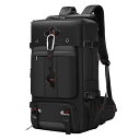 登山リュック 70L 大容量 ファスナー リュックサック バックパック 17インチPC リュックサック スクエア 防水 ハイキング用 ハイキング キャンプ アウトドア 防災 旅行 (ブラック, 70L)(4)