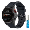 シリコンストラップ バンド 26mm Compatible for Garmin Fenix 7X/Fenix 7X Solar/Fenix 6X/Fenix 6X Pro/Fenix 6X Sapphire/Fenix 5X Sapphire/Fe