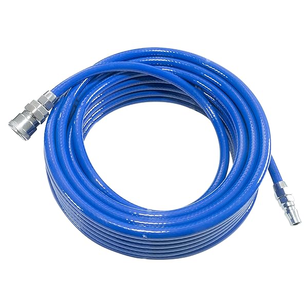 エアーホース ポリウレタン (PU) ソフトエアホース 気動用繊維補強ホース 20m ブルー 内径6.5mm×外径10mm 最高使用圧力1.5MPa 軽量耐久