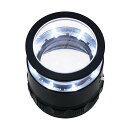 10X スケールルーペ 10倍 携帯用 LEDライト付き拡大鏡 25mm 最小目盛0.1mm 日本語説明書付き