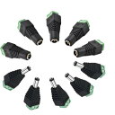 DC 5.5mm x 2.1mm 5メス+5オスDC電源コネクタアダプタ のオス/メスコネクタ DCプラグ ために LEDテープライト/CCTV Camera