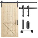 吊り引き戸レール バーンドア金具 6FT/1.83m 引戸レール 室内ドア 引き扉 DIY 建具金物 トラックレール 片引き戸 木製ドア I型 5段式 ブラック