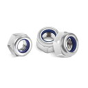 六角ロックナット 304ステンレス鋼 (50個入り, M4 x 0.7mm)(4)
