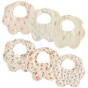 ベビー スタイ よだれかけ 女の子 6重ガーゼ地 6枚セット 花柄 花びらスタイ 赤ちゃん お食事スタイ 1歳 2歳 3歳 柔らかい 綿 コットン 幼児 新生児 ベビーギフト 出産祝い(4)