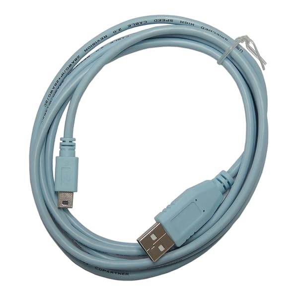 6フィート USBからミニUSBネットワークルーターケーブル CAB-コンソール USB USBコンソールケーブル シスコルーターとスイッチ用 スカイブルー 6 feet