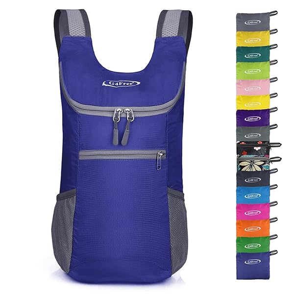 折畳みバッグ 11L ポケッタブル 軽量 リュック バックパック メンズ レディース ジム 子供 旅行 登山 (ディープ・ブルー)