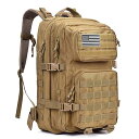 ミリタリーバッグ 40L タクティカル リュック 登山リュックサック バックパック アウトドア MOLLET対応 大容量 戦術 キャンプ 旅行 通学 ハイキング 防災 多機能