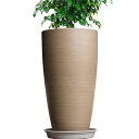植木鉢 大型 おしゃれ プラスチック 軽量 受け皿付き 屋内 屋外用 高さ53.5 排水穴付き 植木鉢 花 栽培 プレゼント ギフト 母の日 観葉植物 鉢 (ラ...