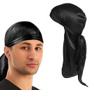 ドゥーラグ 黒 durag 光沢の生地 du-rag 海賊 バンダナ ヒップポップ ダンス ウェーブ キャップ デューラグ hiphop衣装 ダンス衣装 ラッパー ブレイクダンス ダンサー バンダナキャップ 頭髪 頭皮 保護 通気性