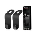 ヘッドレストフック 車 フック 荷物かけ 2個 シートフック 荷掛けフック カー用品 便利グッズ (ブラック)